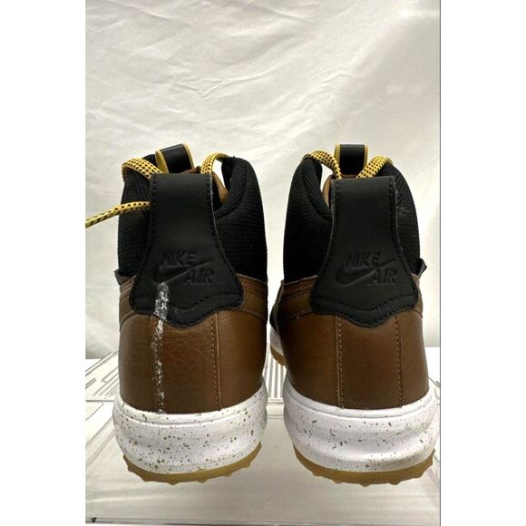 Boy's 7Y Nike Lunar Force 1 Winterized DuckBoot Brown Black High Top Sneakers - Picture 4 of 6